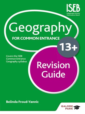 cover image of Geography for Common Entrance 13+ Revision Guide
